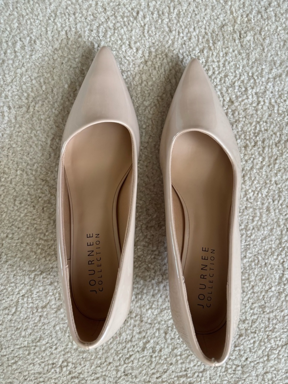Journee Collection Women's Celica Kitten Heel Pumps in Nude, Size 11, NWO Box - Picture 4 of 8